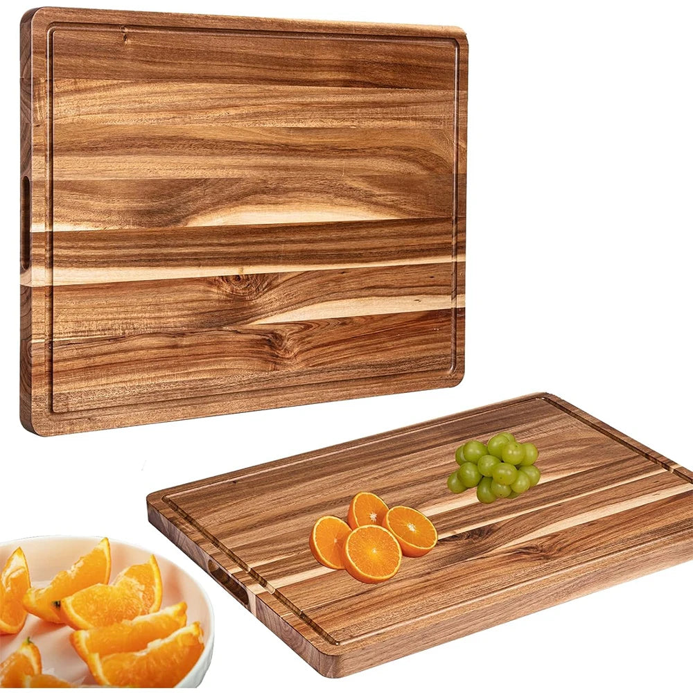 Chop It Like It's Hot 🔥 Acacia Wood Cutting Board