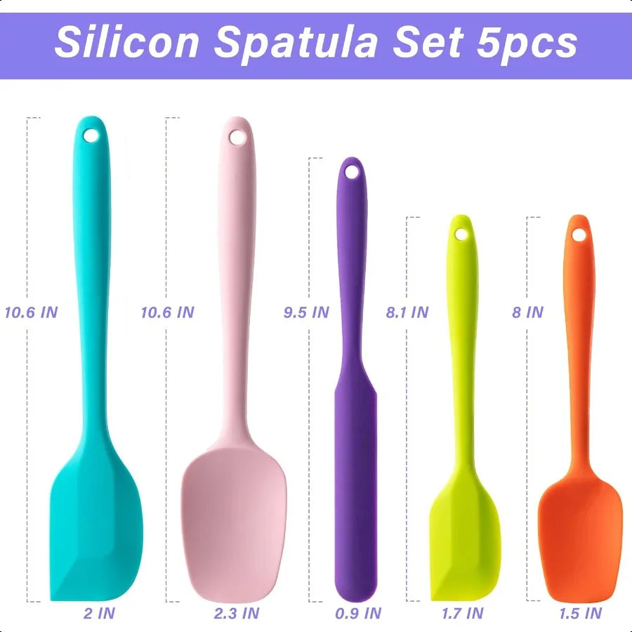 Nonstick Kitchen MVPs 🍳 5 Silicone Spatulas for Every Task