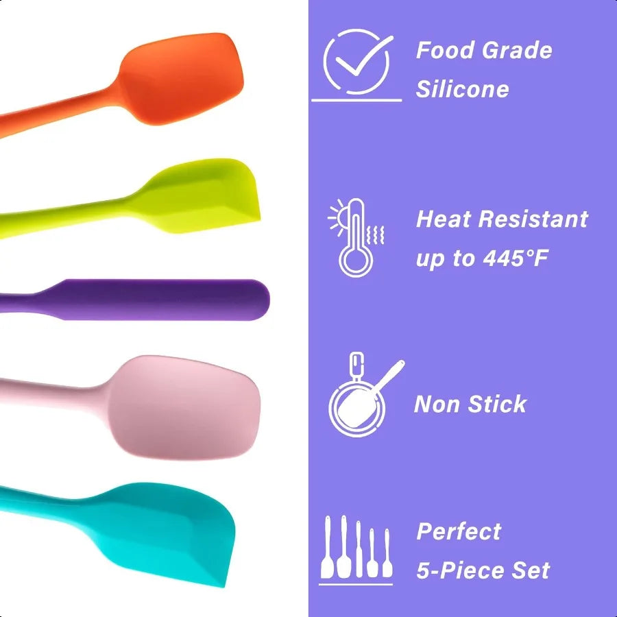 Nonstick Kitchen MVPs 🍳 5 Silicone Spatulas for Every Task