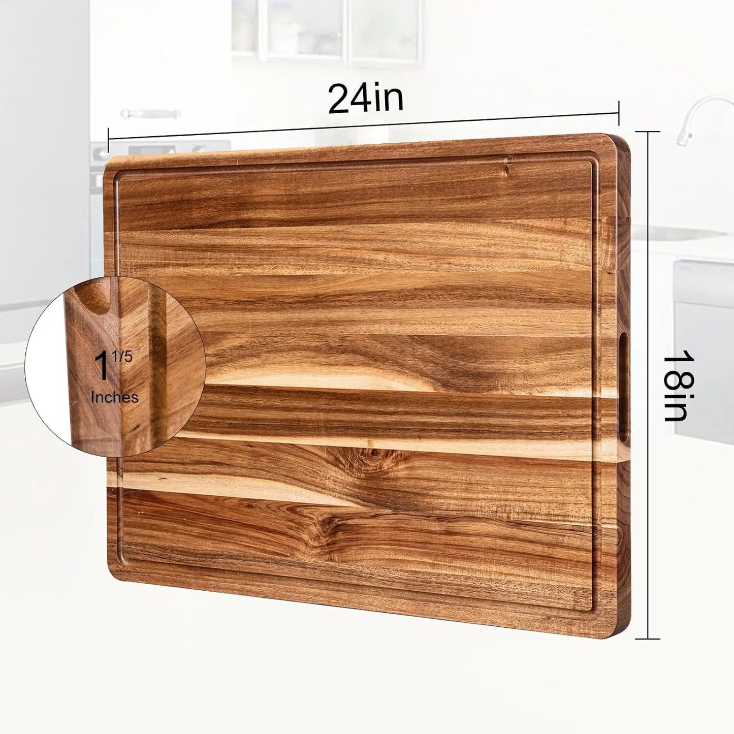 Chop It Like It's Hot 🔥 Acacia Wood Cutting Board