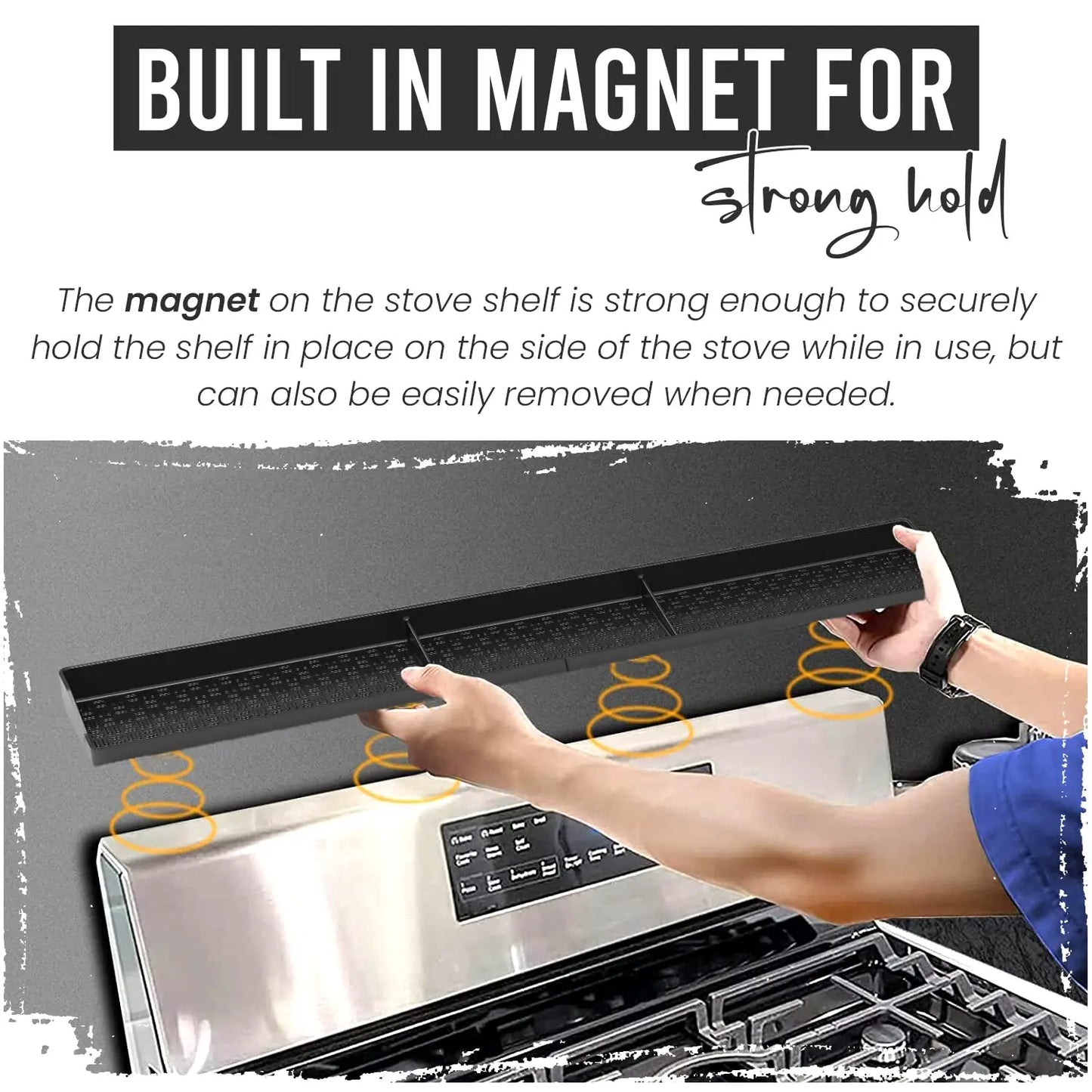 Cling to Calm Magnetic Stovetop Shelf