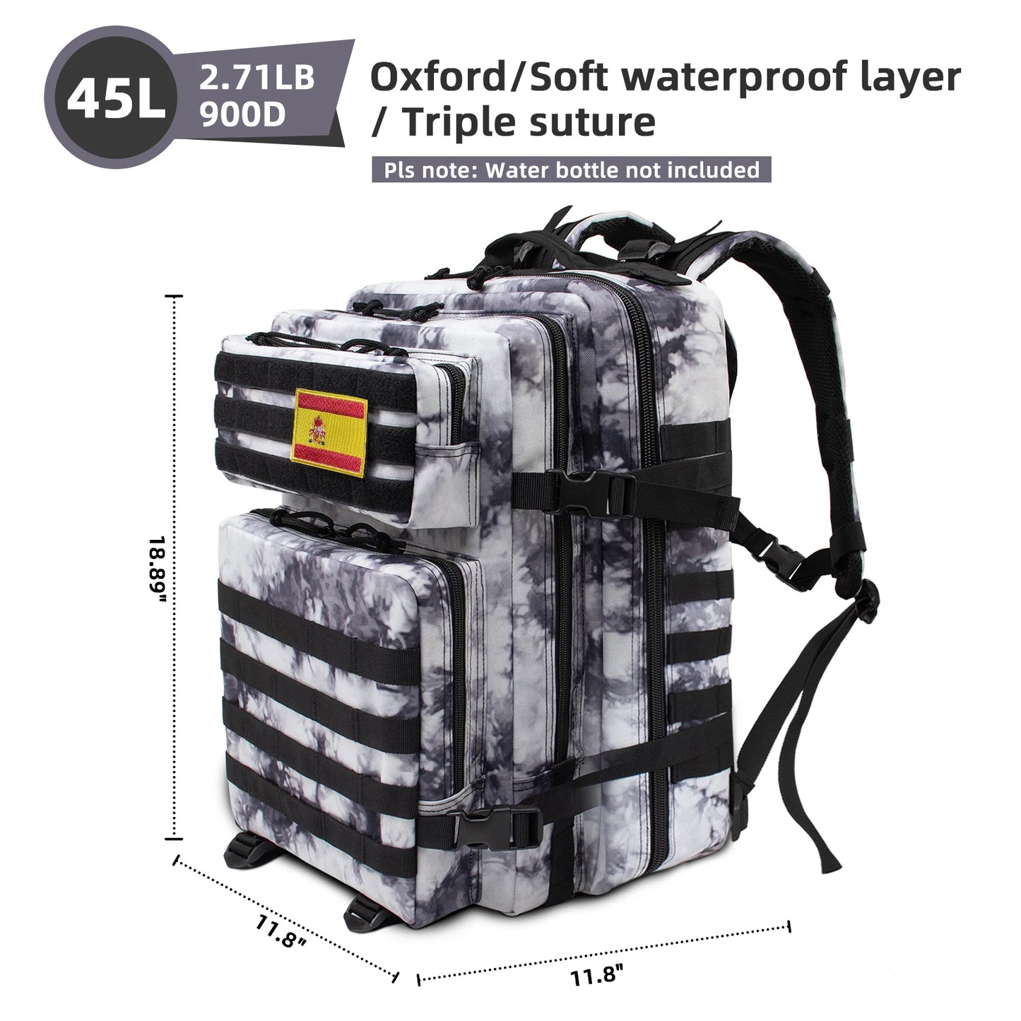π§ Built to Wander β 45L Tactical Adventure Backpack