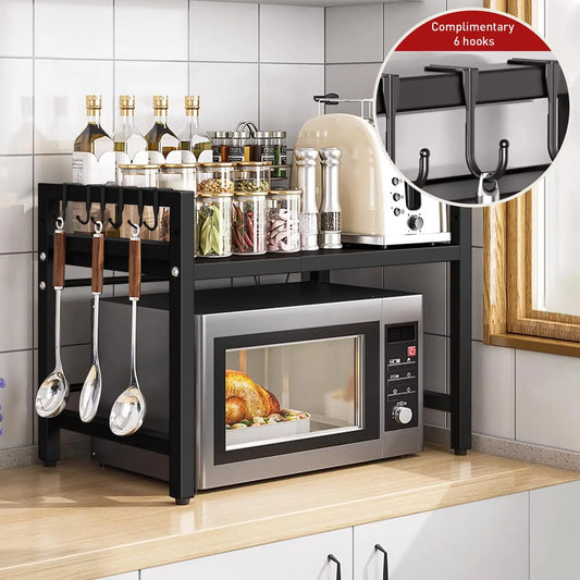 Rise Above the Mess — Over-the-Microwave Shelf Organizer