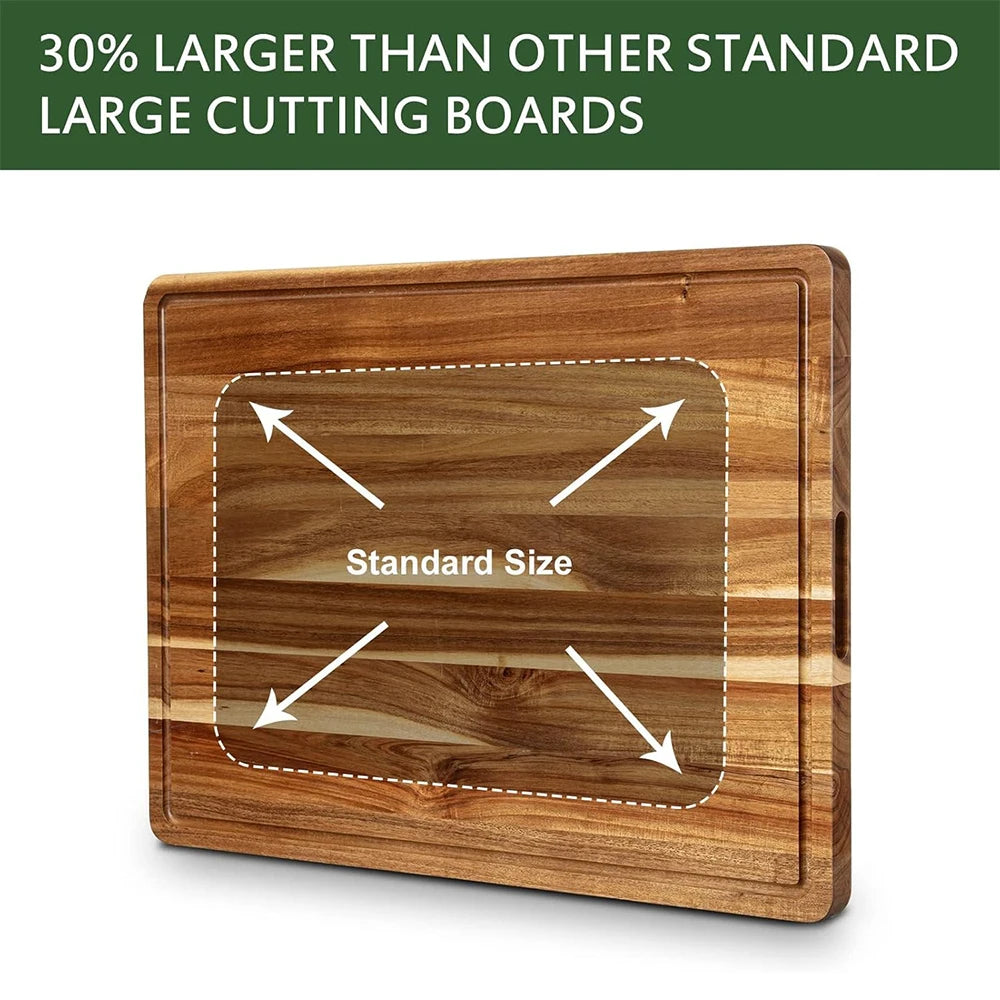 Chop It Like It's Hot 🔥 Acacia Wood Cutting Board