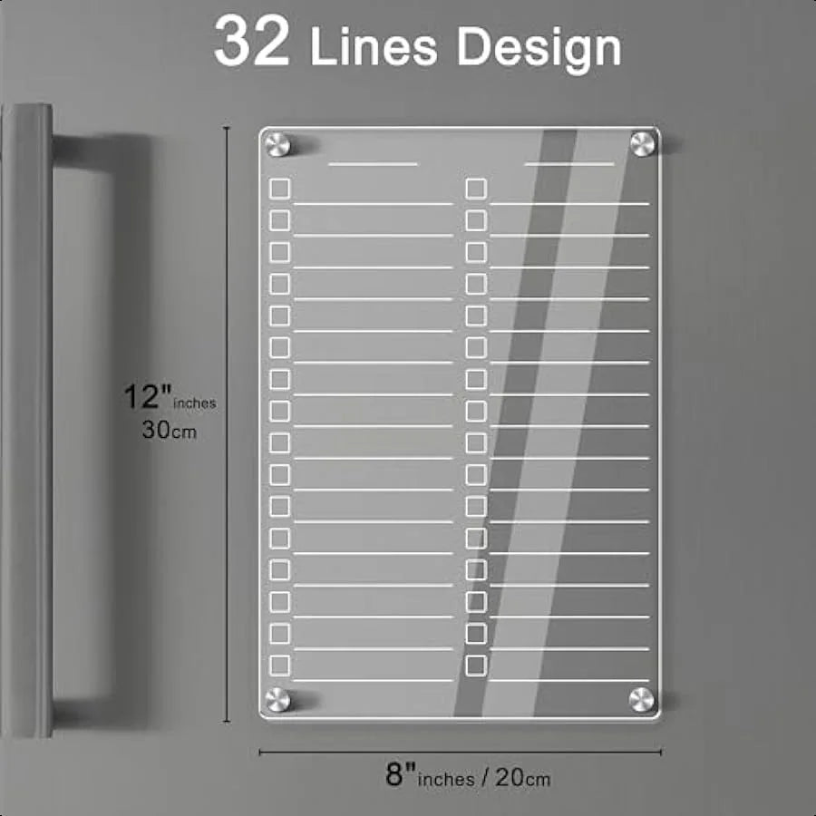 Stick With It 🧲 Clear Magnetic Dry Erase To-Do List