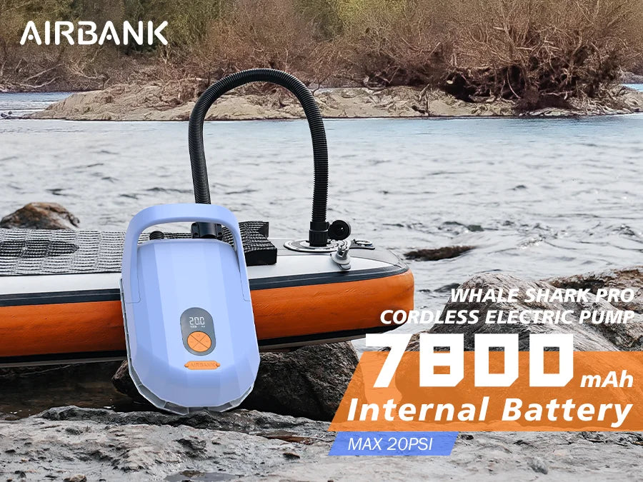 AIRBANK D6 Pro – Dual Stage 20 PSI Rechargeable SUP Pump