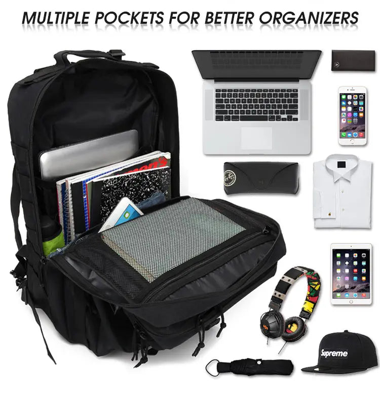 π§ Built to Wander β 45L Tactical Adventure Backpack