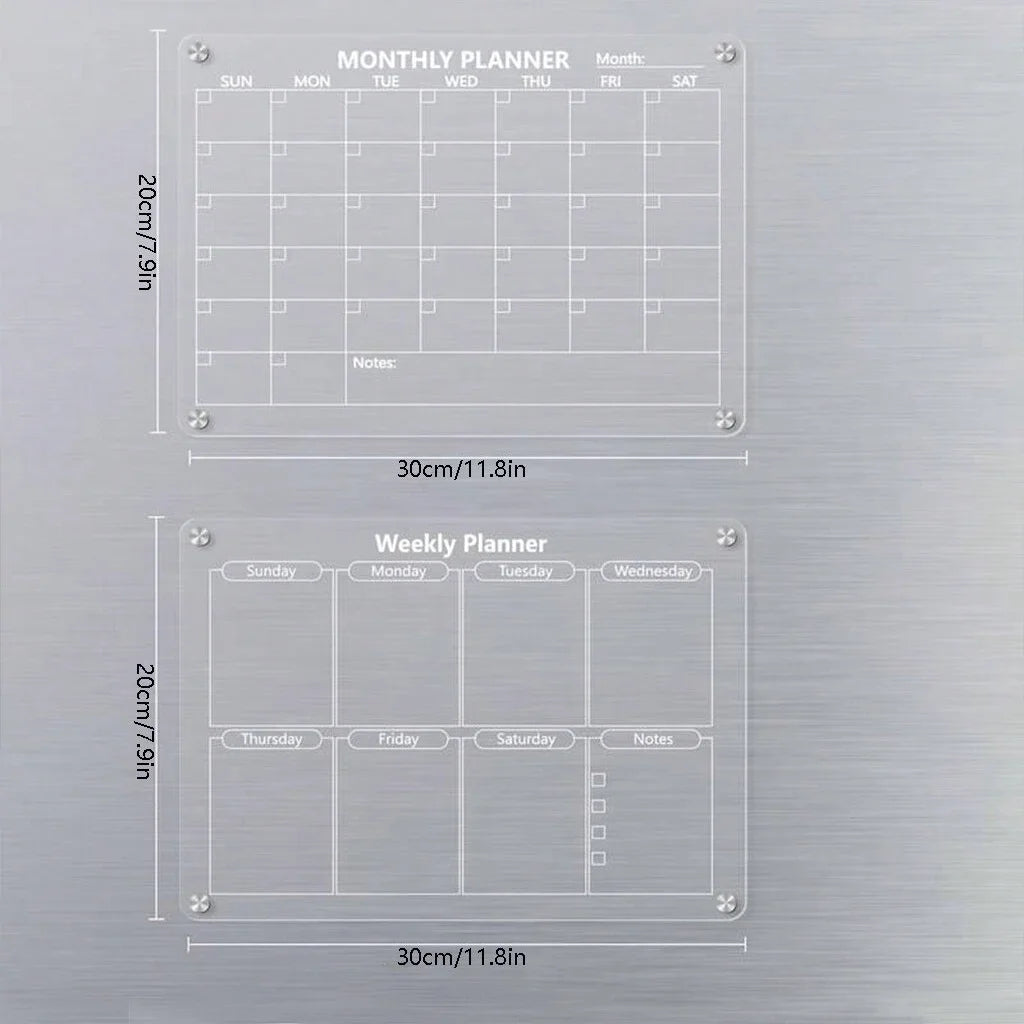 Stick to the Plan ✨ Magnetic Monthly & Weekly Dry Erase Board for Fridge