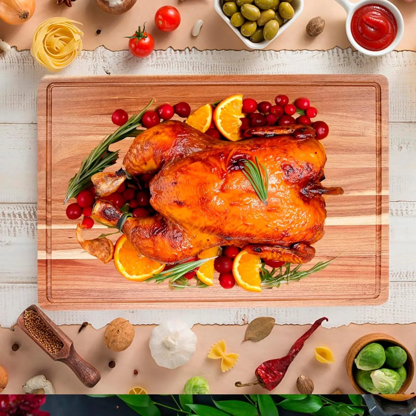Chop It Like It's Hot 🔥 Acacia Wood Cutting Board