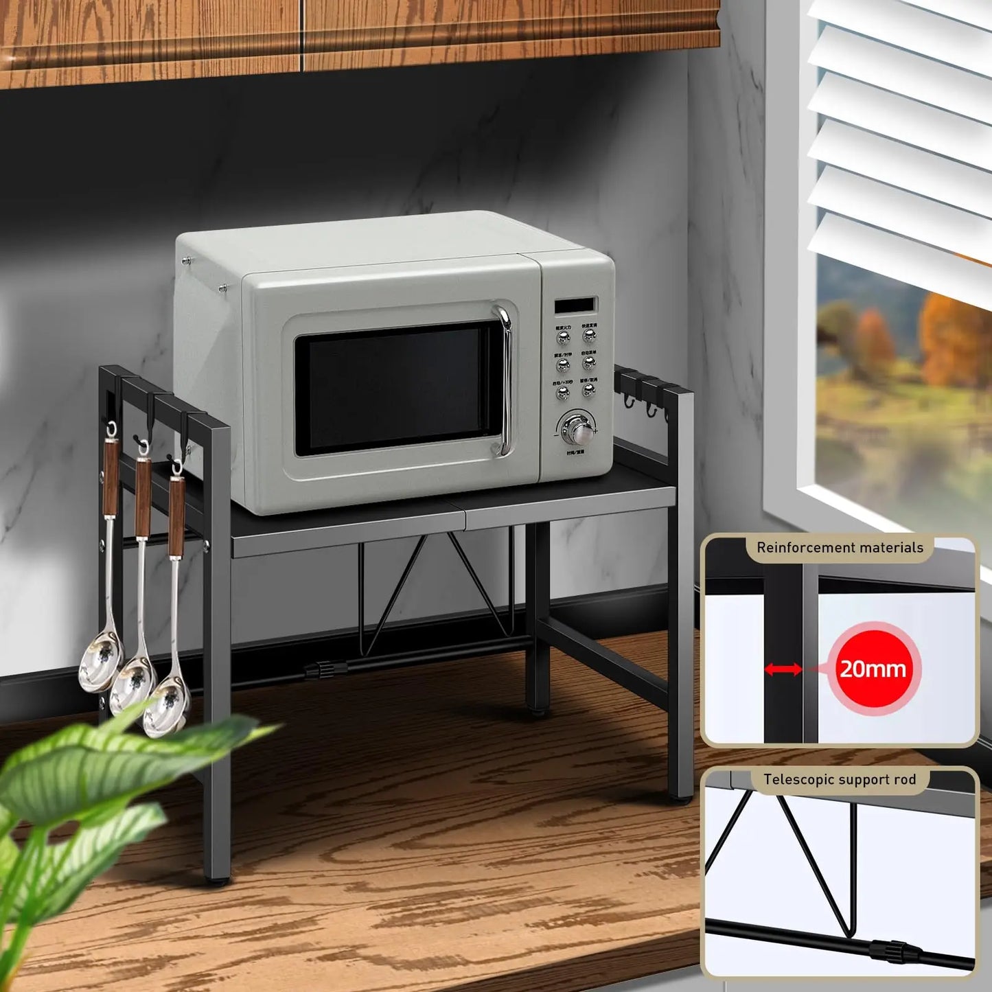 Rise Above the Mess — Over-the-Microwave Shelf Organizer