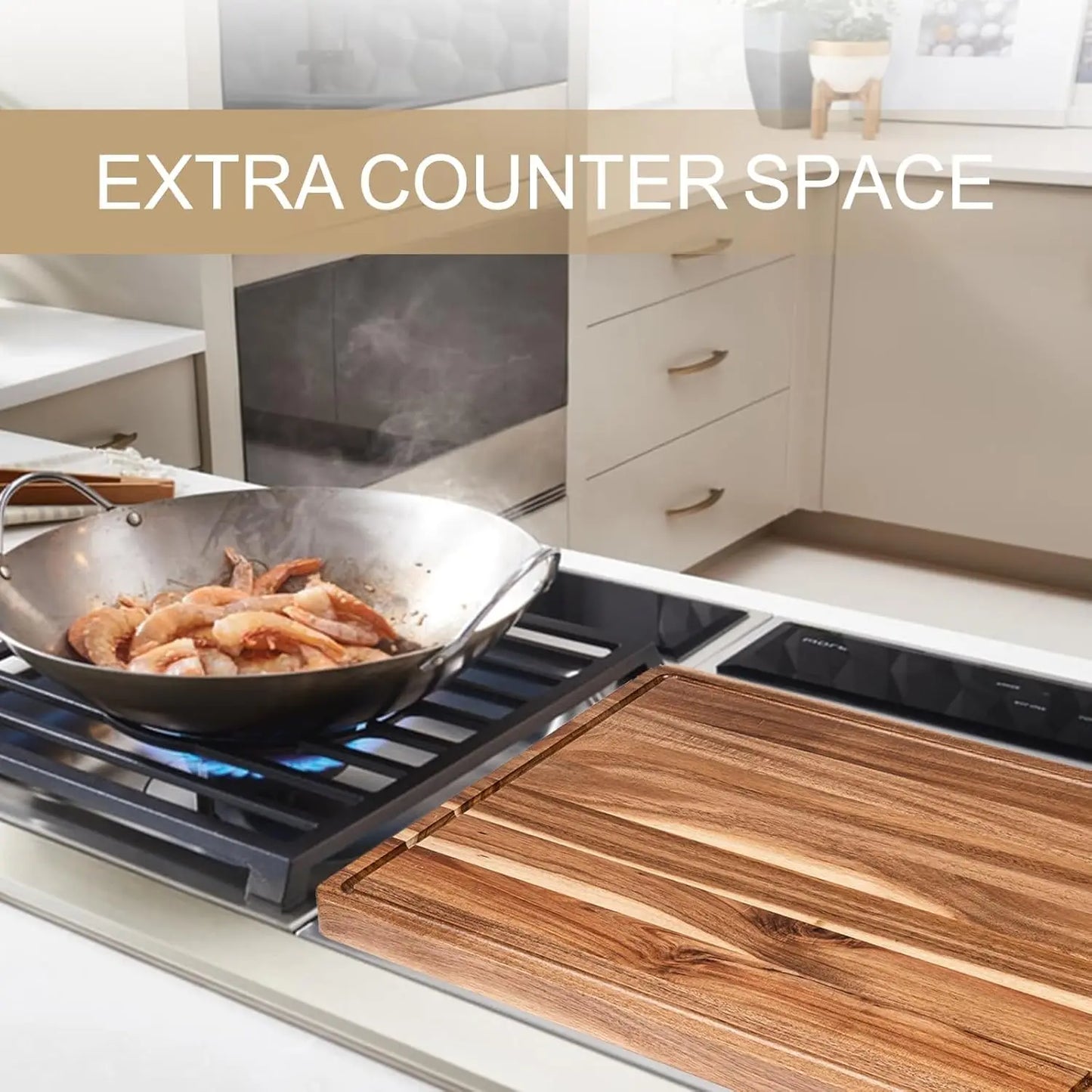 Chop It Like It's Hot 🔥 Acacia Wood Cutting Board