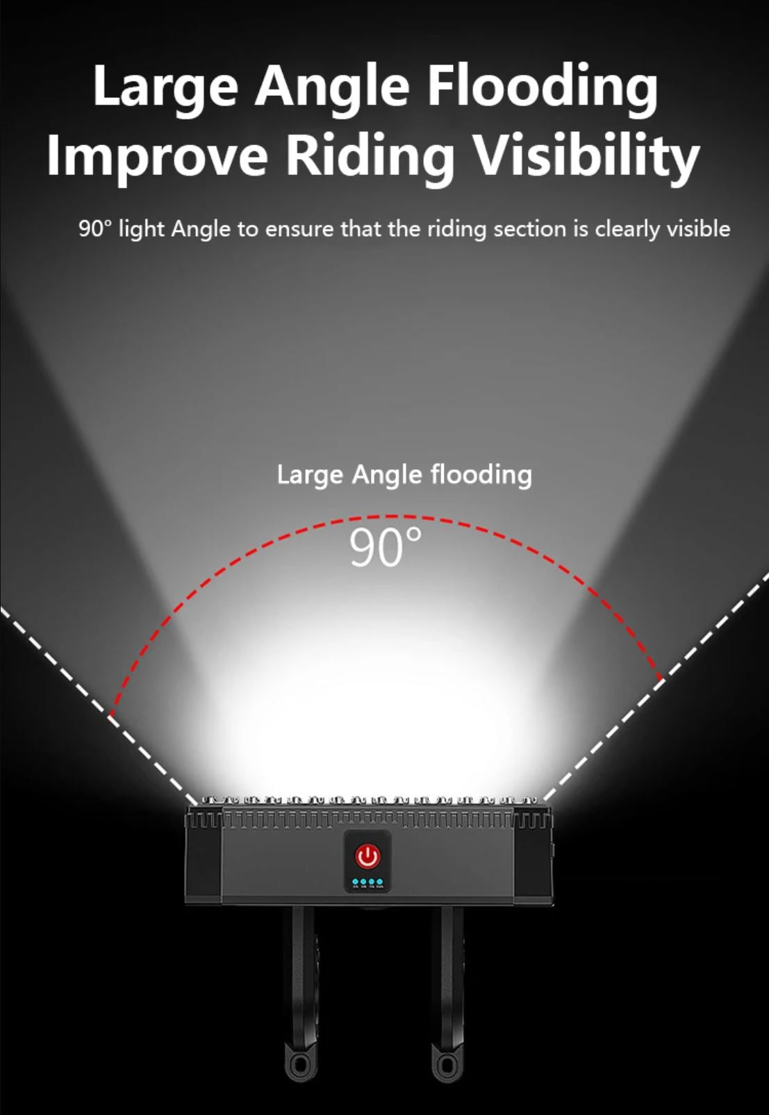 Night Rider Energy – 8LED Rechargeable Bike Light with Bell