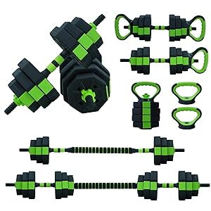 3-in-1 Home Gym Dumbbell & Barbell Set