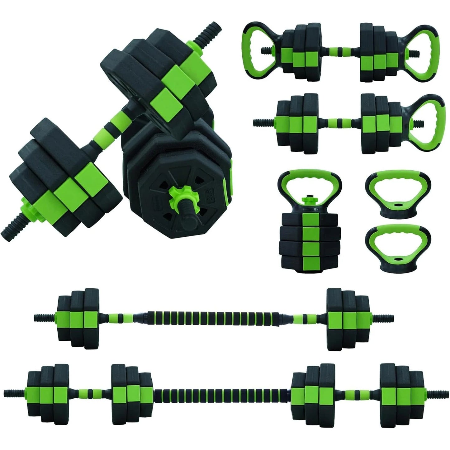 3-in-1 Home Gym Dumbbell & Barbell Set