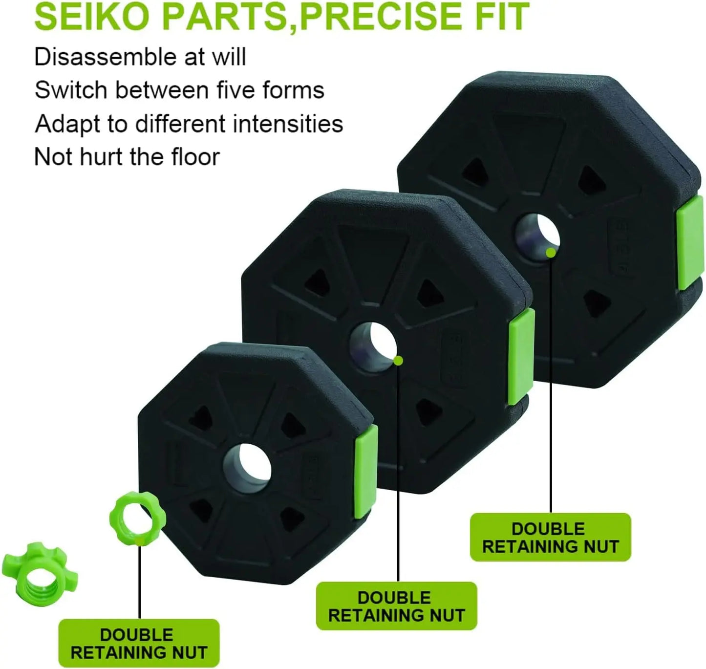 3-in-1 Home Gym Dumbbell & Barbell Set