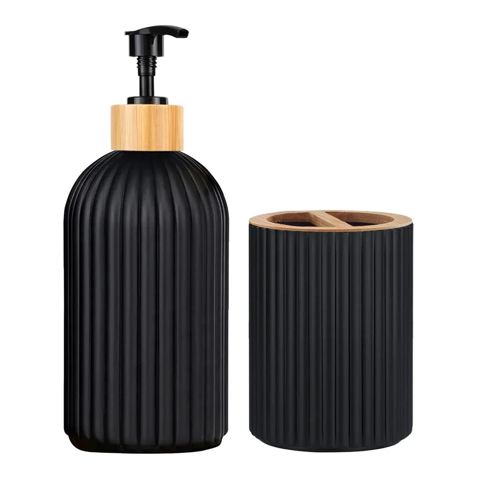 Minimalist Bathroom Storage Set – Neutral Countertop Containers