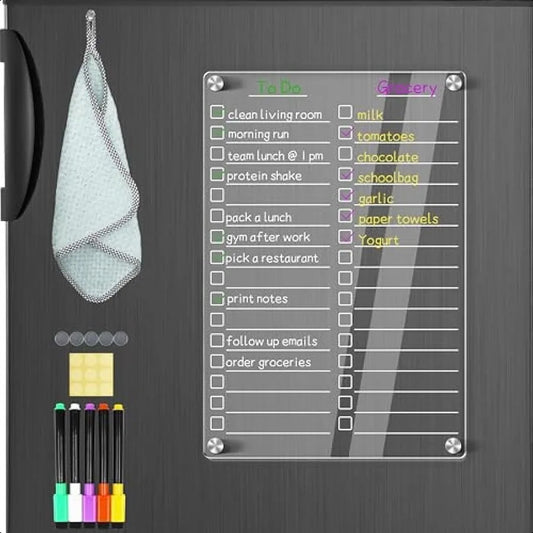 Stick With It 🧲 Clear Magnetic Dry Erase To-Do List